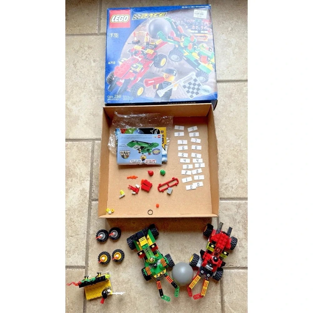 Rare Lego Race Grip N Go Challenge 6713 Complete Minus instructions